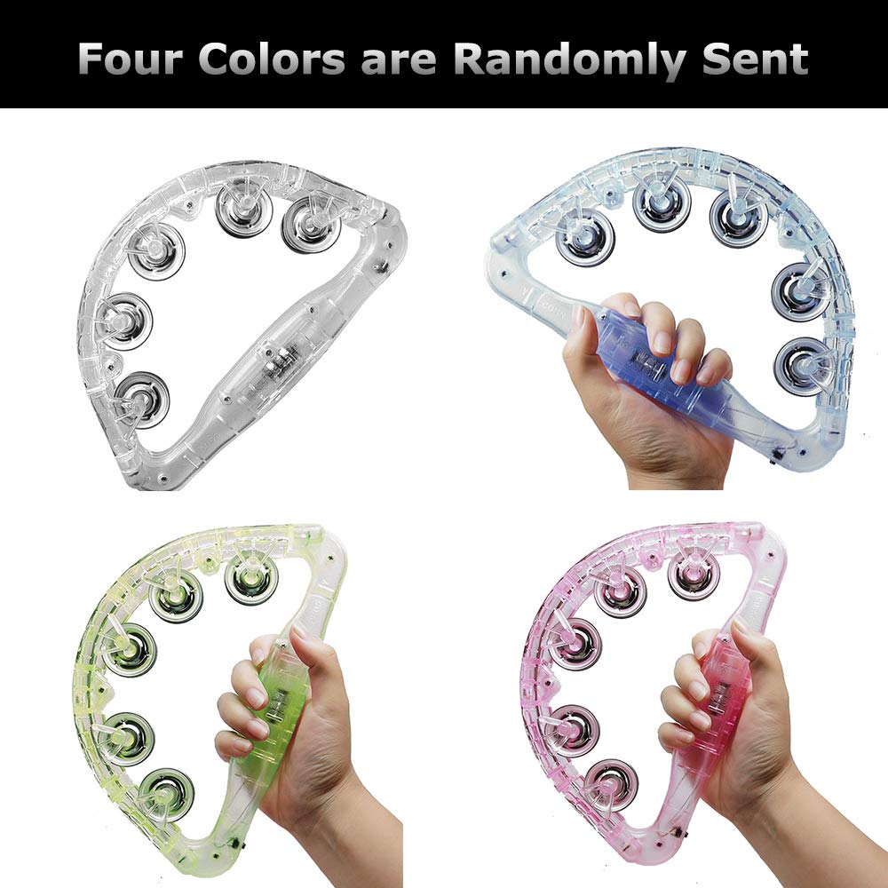 AYWEWII LED Tambourine - Light Up Musical Handheld Toy with Flashing Lights for Autism, Sensory Play, Parties & Gifts (Kids/Adults/Teens) - Perfect for Birthday Celebrations, Classroom Activities & Music Therapy