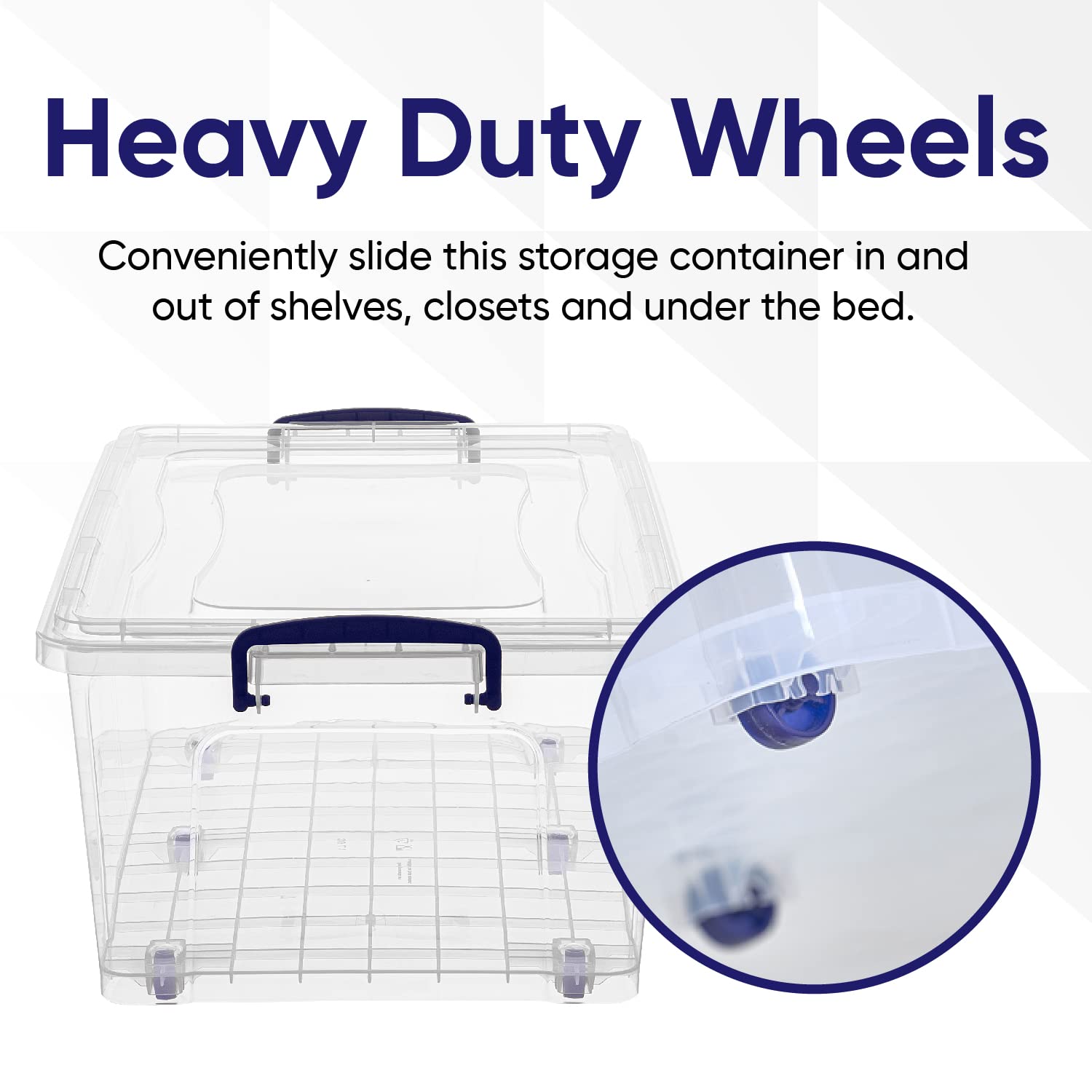 Superio 32 Qt Wheeled Storage Containers (3-Pack) - Stackable Large Plastic Bins with Secure Lids & Durable Latches - Perfect for Garage Organization, Moving Supplies & Home Storage Solutions