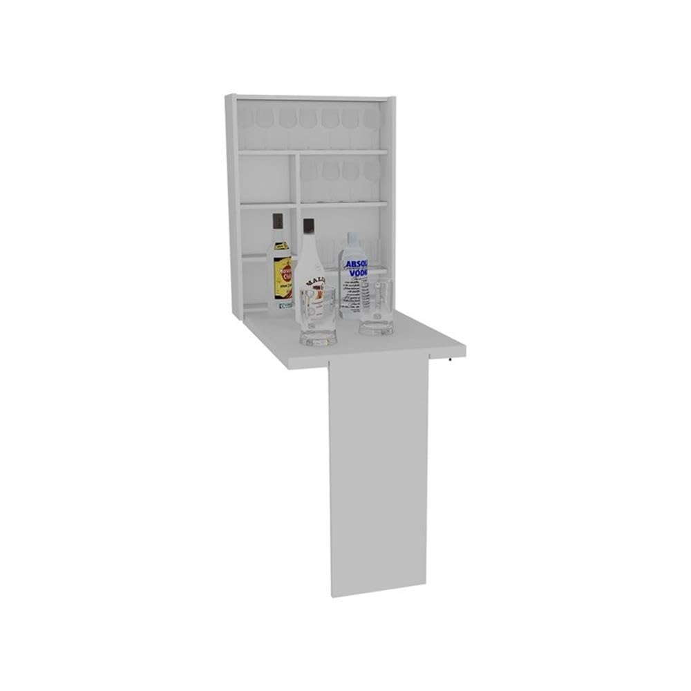 Tuhome White Foldable Wall Desk - Space-Saving for Small Rooms