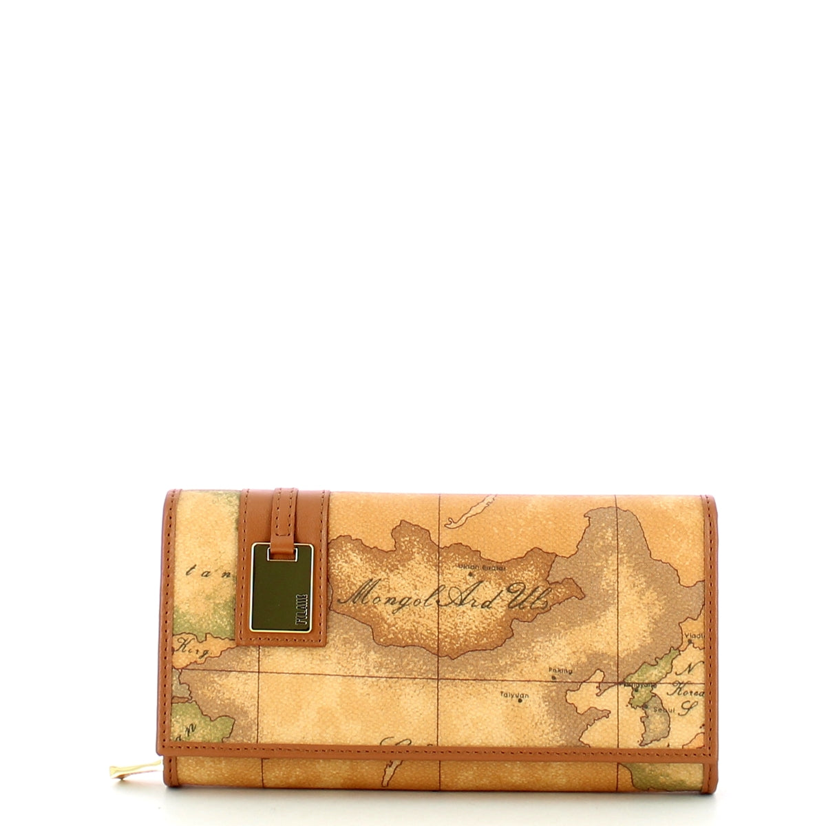 Alviero Martini 1a Classe Geo Classic Bifold Large Wallet - Premium Leather CW0266000 in Natural Color | Perfect for Business, Travel & Everyday Use