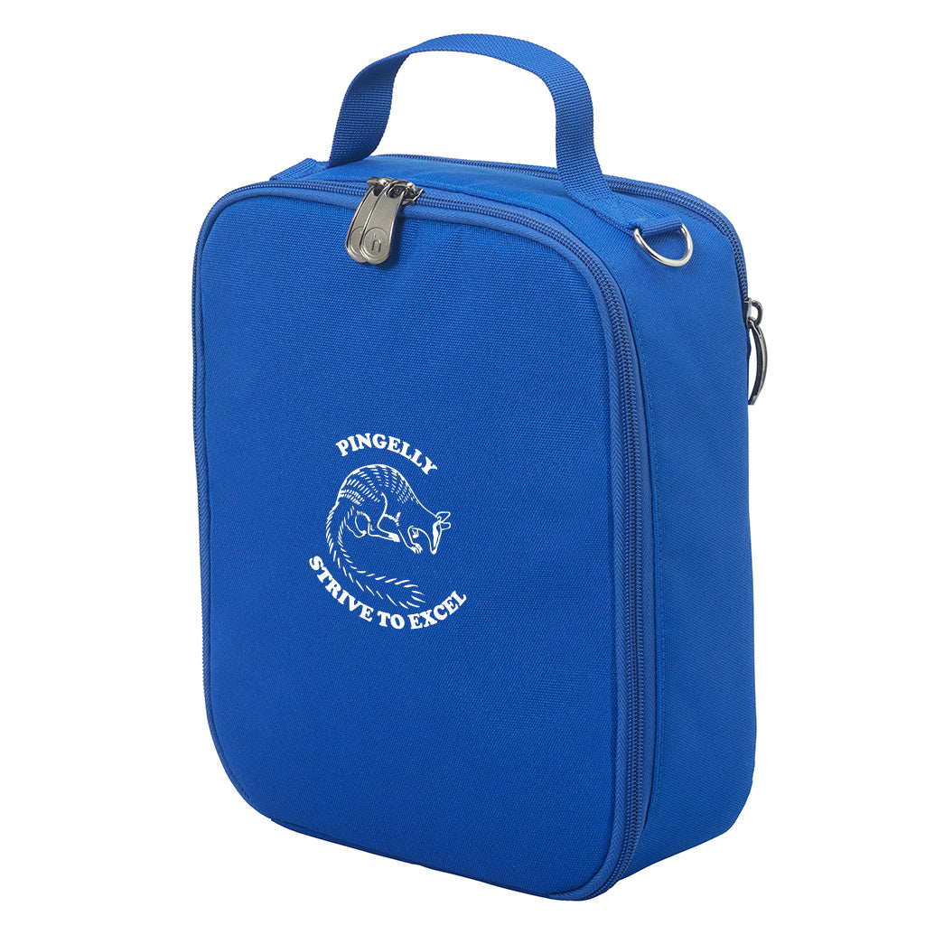 Pingelly Primary School Large Insulated Lunch Bag - Royal Blue - Perfect for School, Work, and Picnics