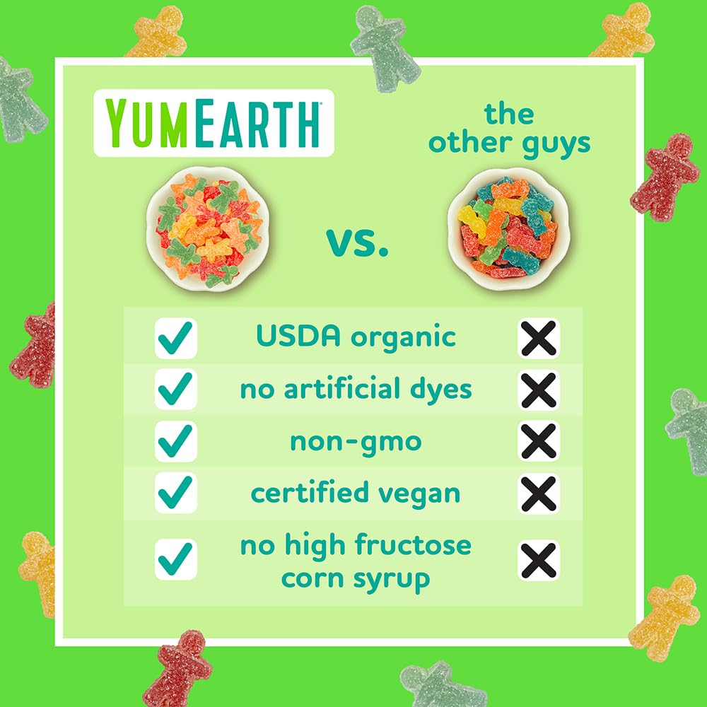 YumEarth Organic Sour Littles Chewy Candy - Allergy Friendly, No Artificial Dyes or Flavors, Non-GMO, Gluten Free, Vegan - 5oz Bag - Perfect for School Lunches, Parties & Healthy Snacking