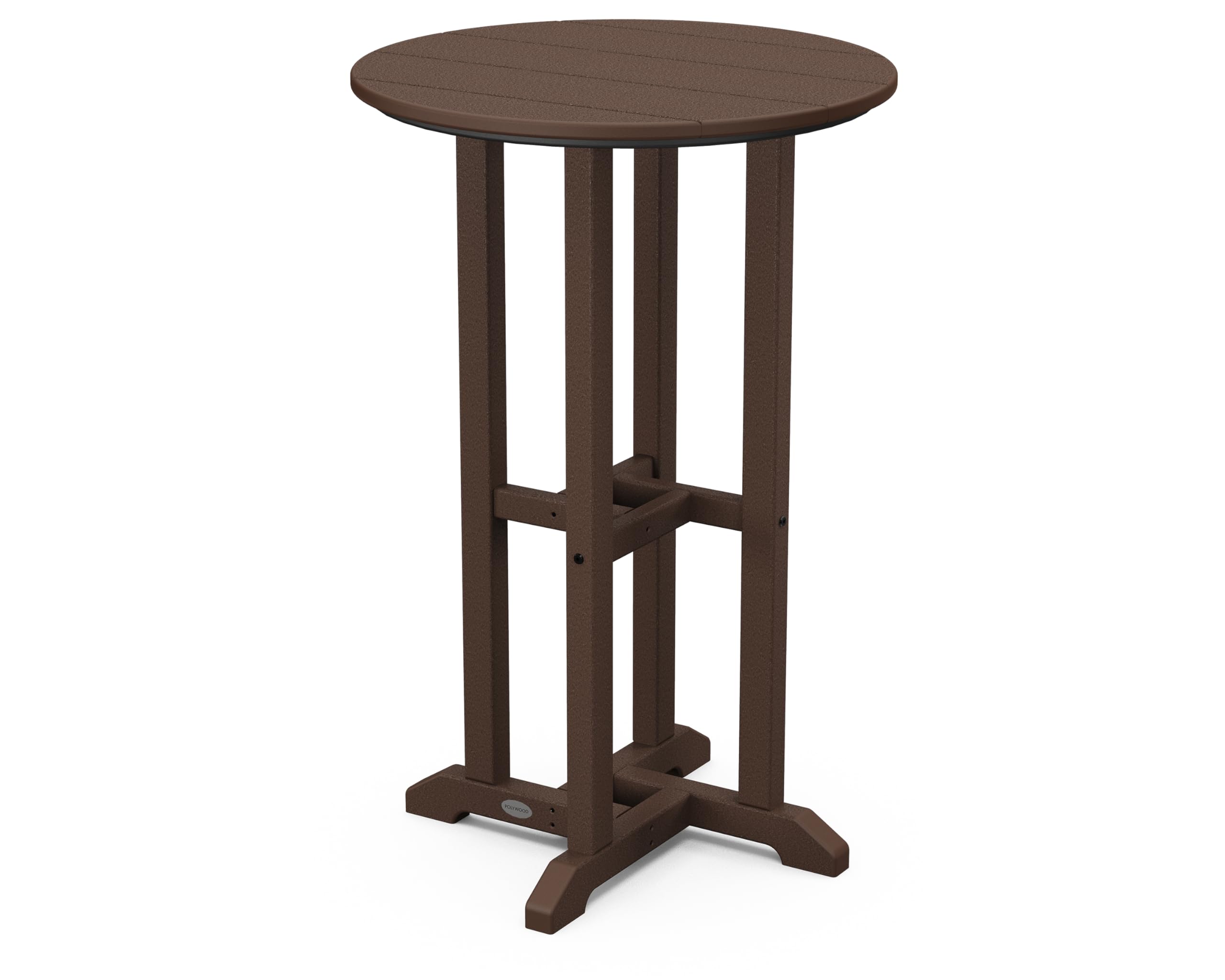 POLYWOOD® Outdoor Counter Height Table - Mahogany Finish, Durable All-Weather Resin - Perfect for Patio, Deck, Poolside & Outdoor Dining Areas