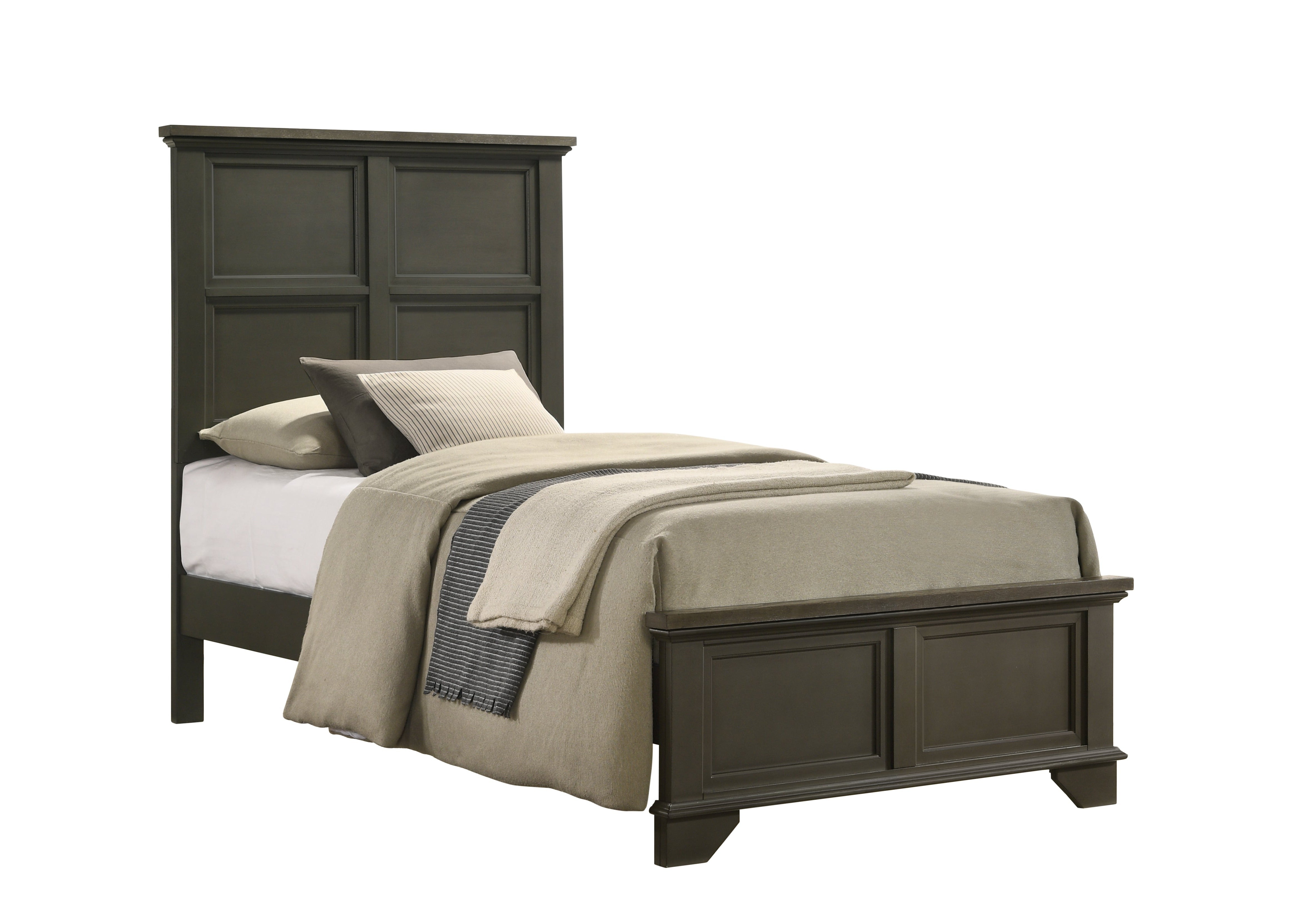 Abigail 6-Piece Twin Bedroom Set - Modern Grey Bedding Package for Kids & Teens | Perfect for Dorm Rooms, Guest Bedrooms & Small Spaces