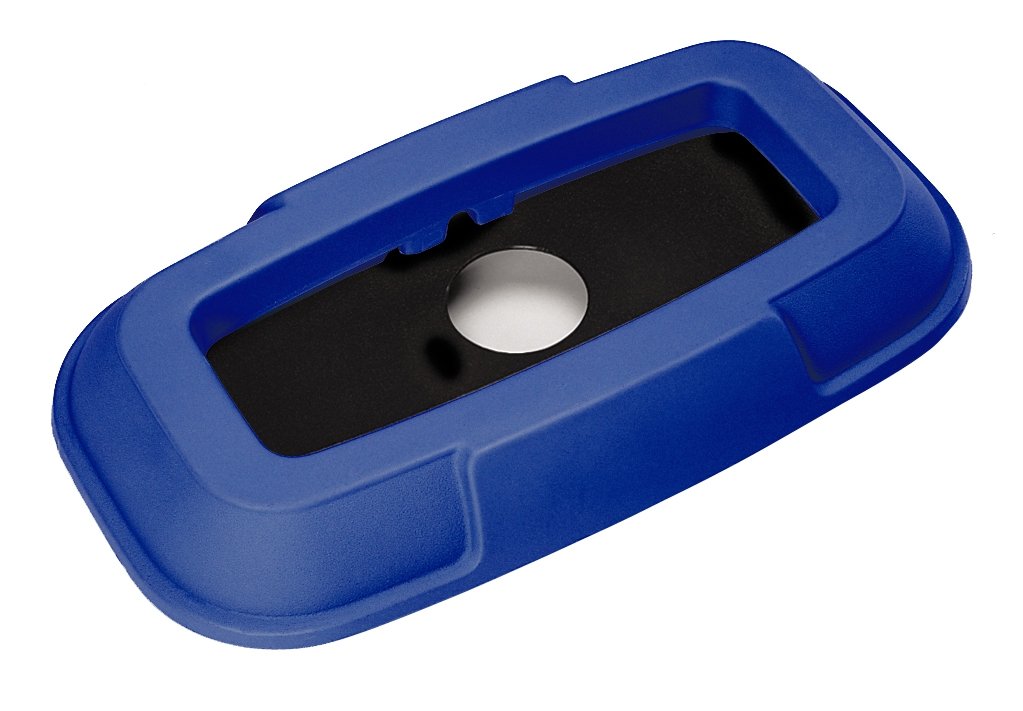 Toter RCC21-01BLU 23 Gallon Blue Rectangular Trash Can with Bottle & Can Recycling Lid - Slimline Design for Kitchen, Office, or Outdoor Waste Disposal