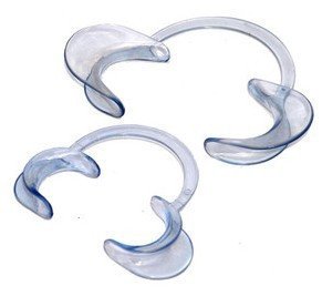 Professional Dental Mouth Opener & Teeth Whitening Cheek Retractor for Adults - Transparent Clear Blue (Size L, 5-Pack) - Perfect for Dental Procedures, Teeth Whitening & Oral Exams