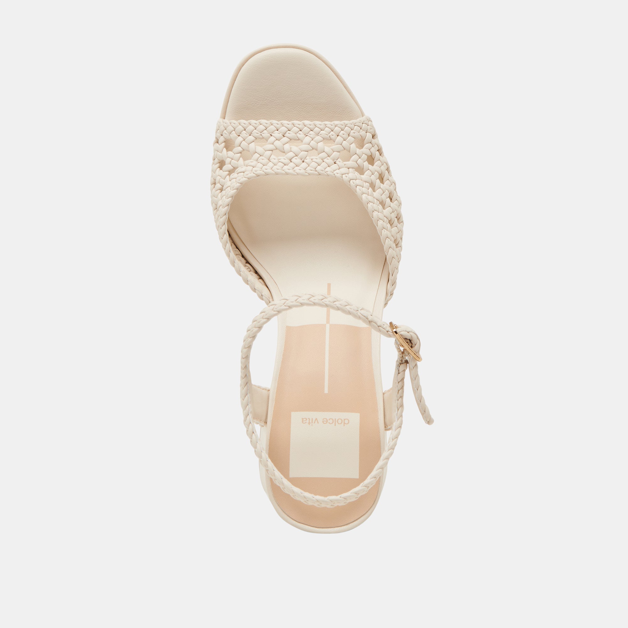 PEYTEN Women's High Heels in Cream Woven Leather - Stella Collection | Elegant Dress Shoes for Weddings, Parties & Office Wear