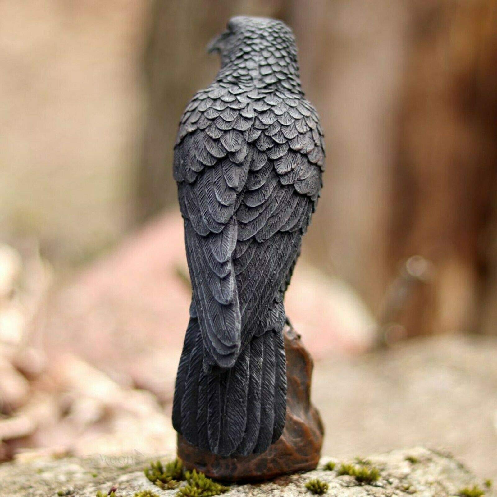 3D Black Raven Crow Candle Mold - Resin, Plaster, Chocolate & Soap Silicone Mold for DIY Crafts, Halloween Decor, and Gothic Home Decor (Mold 006)