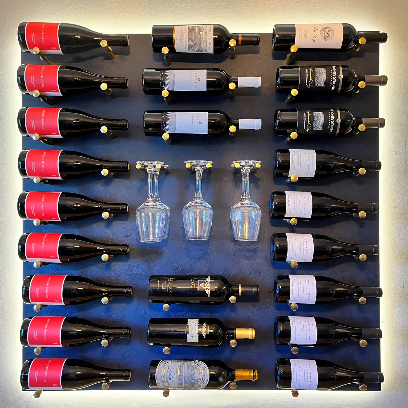Kessick Highland Park Wine Wall Art - Elegant Wine Bottle Display for Home Decor & Bar Accessories | Perfect for Dining Rooms, Living Rooms & Wine Cellars