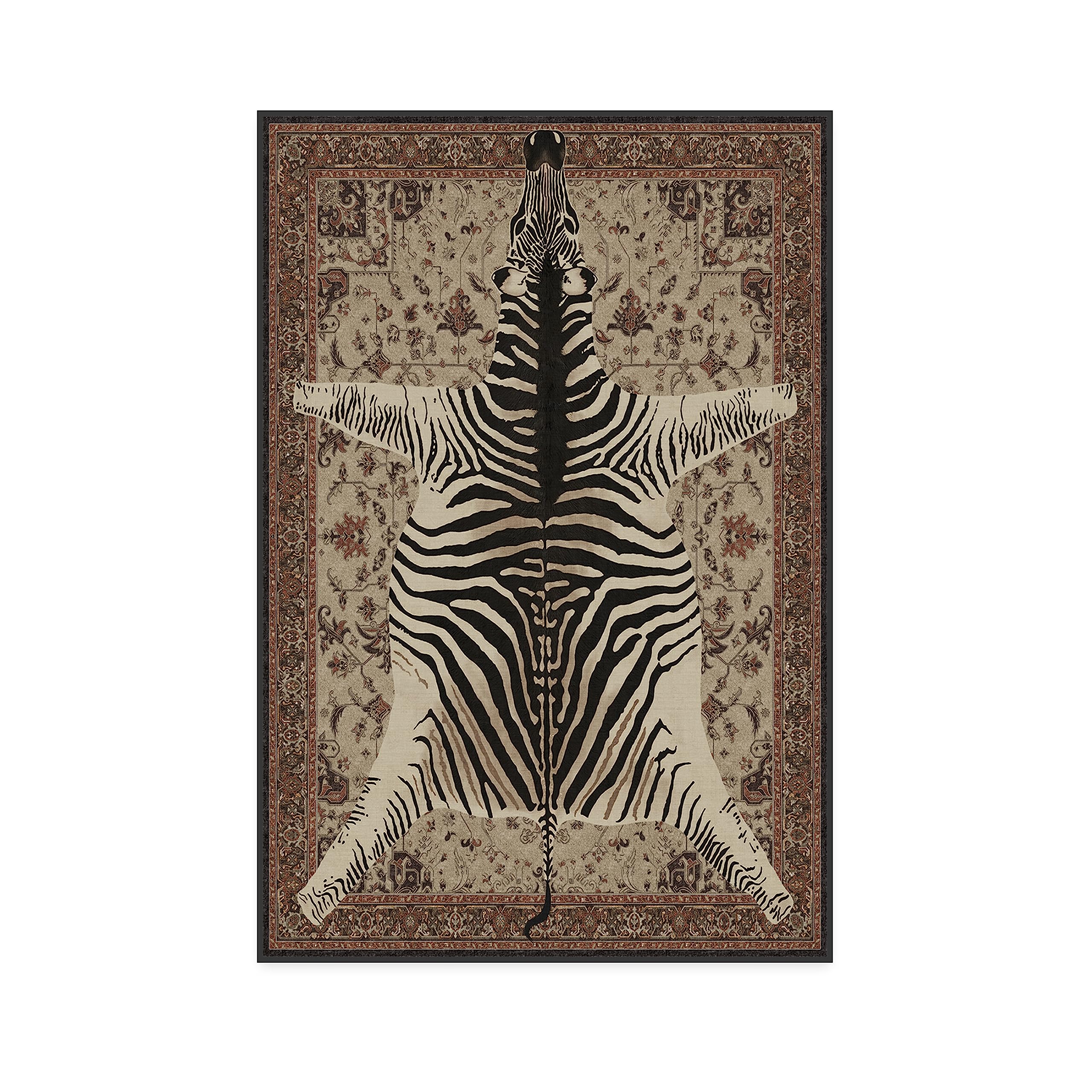 Washable 4x6 Area Rug - Safari Hazel Modern Non-Slip Rug for Living Room, Bedroom, Kitchen, Office & Classroom | Ruggable Premium Collection with Gripper Pad | Perfect for High-Traffic Areas & Pet-Friendly Homes