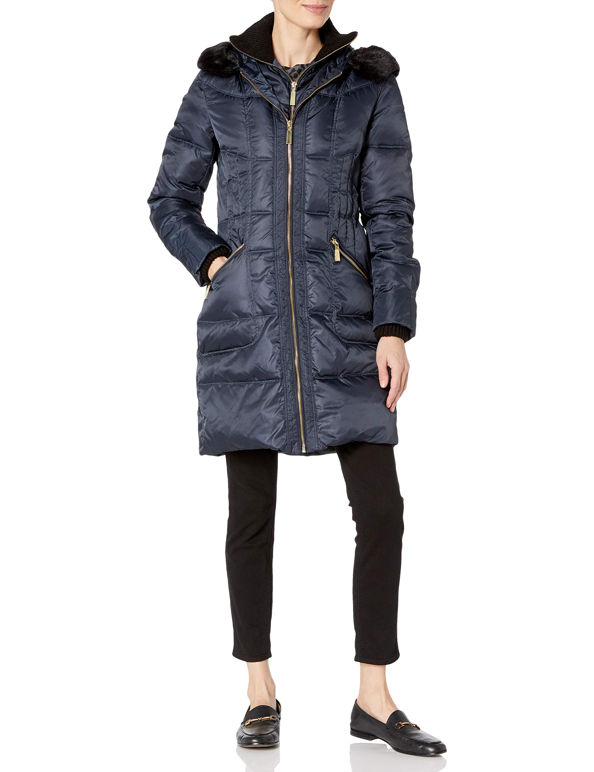 Vince Camuto Women's Mid-Weight Down Jacket - Warm Winter Coat for Cold Weather, Fashionable Outerwear for Everyday Wear and Outdoor Activities