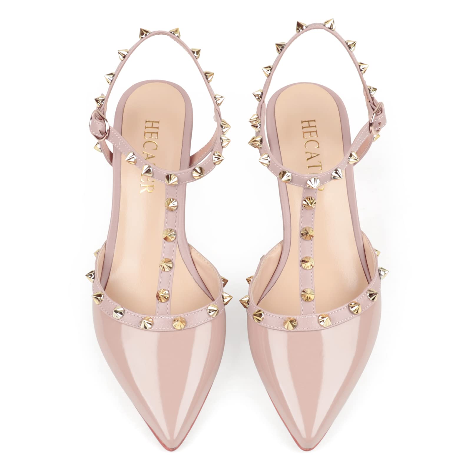 Women's Strappy Kitten Heel Sandals - Slingback Closed Toe Pumps | Perfect for Office, Weddings & Summer Outfits