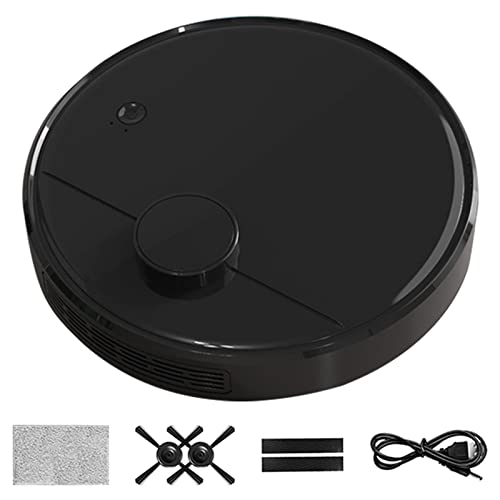 Gazechimp Robotic Vacuum Cleaner - Quiet, Automatic & Intelligent Sweeping Robot for Tile Floors & Low Pile Carpets (Black) | Perfect for Home, Office & Pet Hair Cleaning