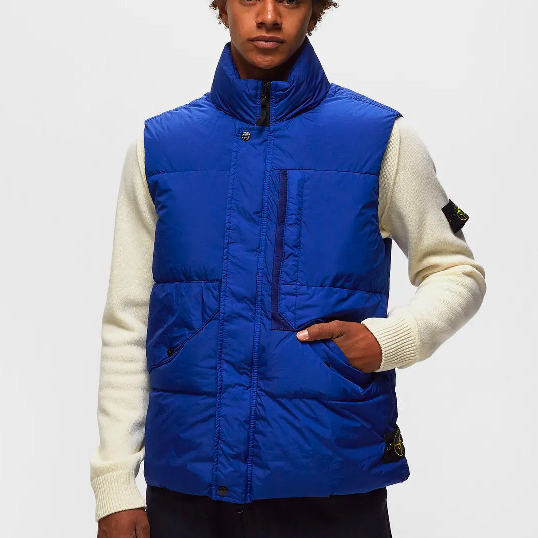 Stone Island Crinkle Reps Down Bodywarmer - Lightweight Puffer Vest for Men, Warm Winter Jacket for Outdoor Activities & Casual Wear