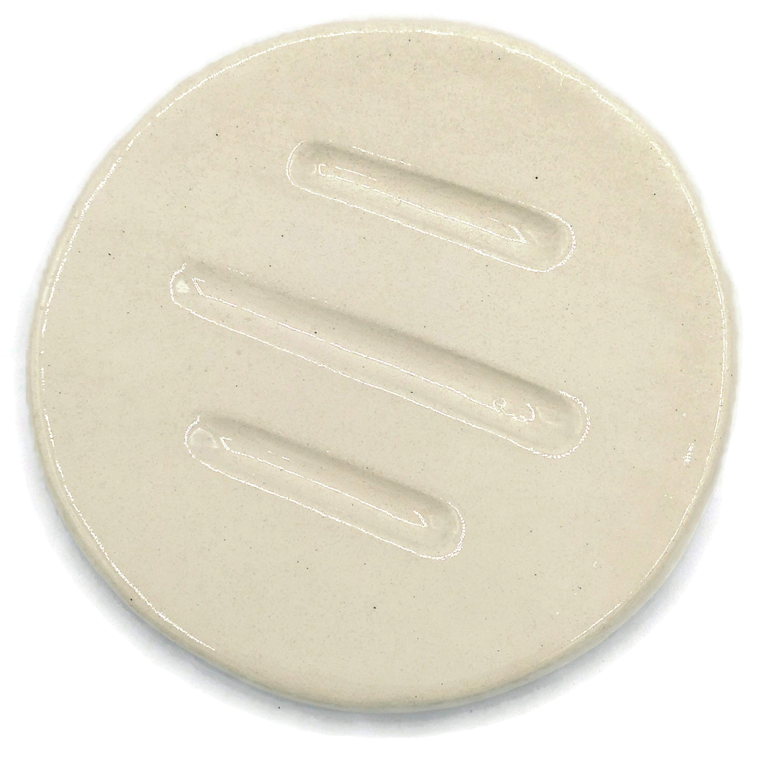 White Ceramic Soap Dish & Sponge Holder for Bathroom, Kitchen Sink - Durable, Non-Slip, Water-Resistant for Showers, Countertops, and Vanities