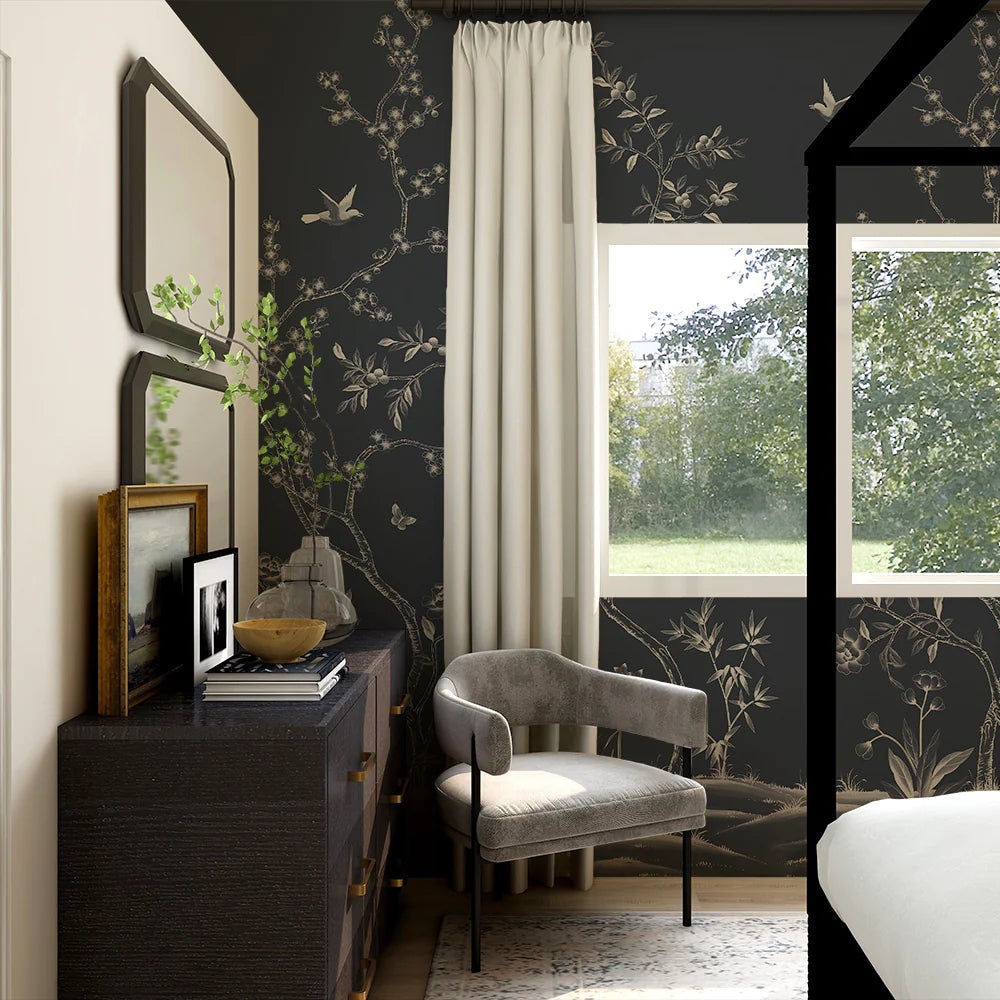 Self-Adhesive Garden Wall Mural - Easy Peel & Stick Wallpaper for Home Decor, Living Room, Bedroom & Nursery - Nature Inspired Botanical Design for Indoor Walls