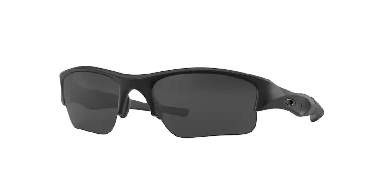 Oakley Flak Jacket XLJ OO9009 Rectangle Polarized Sunglasses for Men - UV Protection, Lightweight Frame + Free Oakley Leash & iWear Care Kit | Perfect for Running, Cycling & Outdoor Sports
