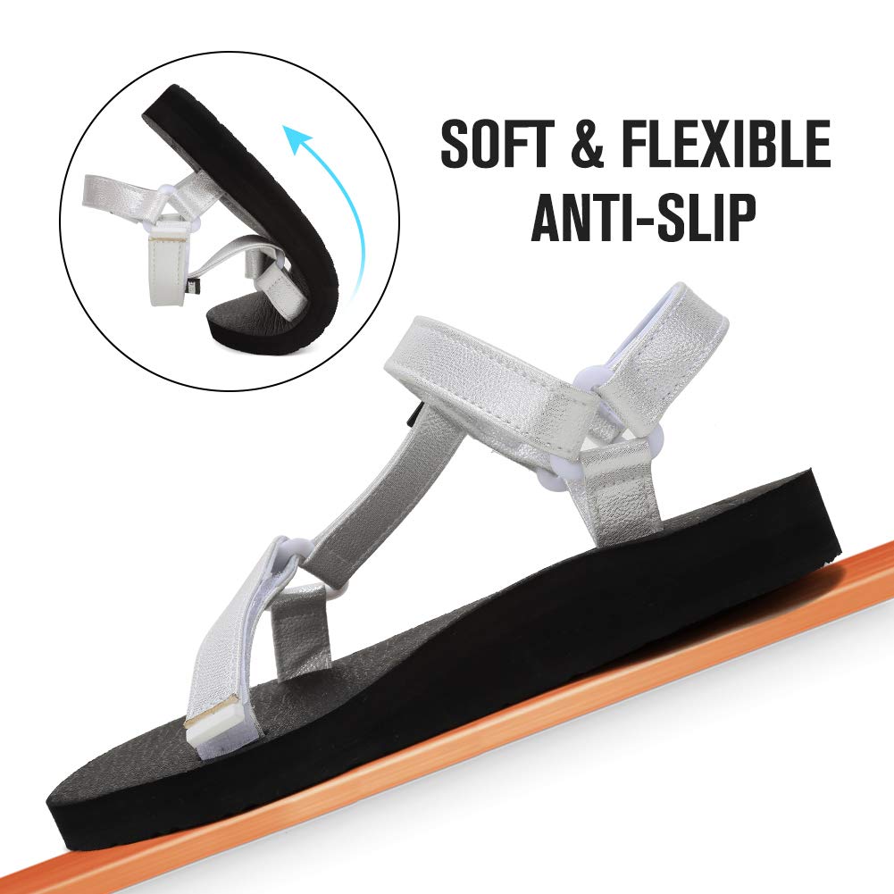 EQUICK Women's Arch Support Athletic Sandals - Comfortable Yoga Mat Insoles for Beach, Outdoor Sports & Indoor Walking - Perfect for Yoga, Running, Travel and Daily Wear
