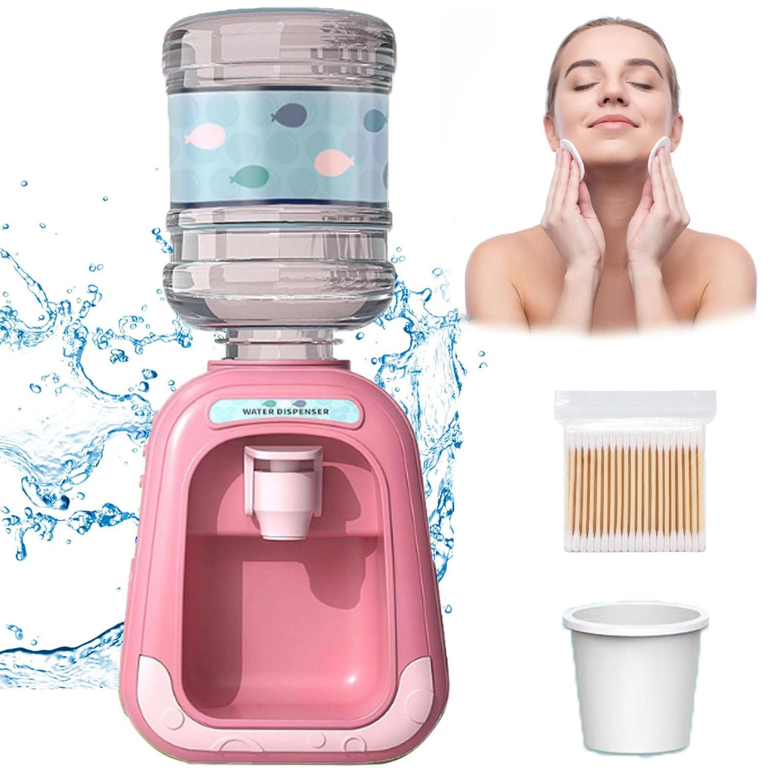 Bleumy Micellar Water Dispenser - Portable Makeup Remover Container with Pump, Mini Water Dispenser for Travel & Home Use | Perfect for Makeup Removal, Skincare & Beauty Routine