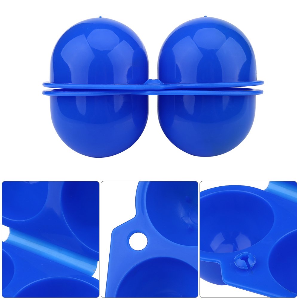 Portable Egg Storage Container for Camping & Hiking - 2 Egg Holder Case with Secure Lids, Compact Kitchen Organizer for Outdoor Adventures & Home Use (Blue) - Perfect for Picnics, Travel & Daily Cooking