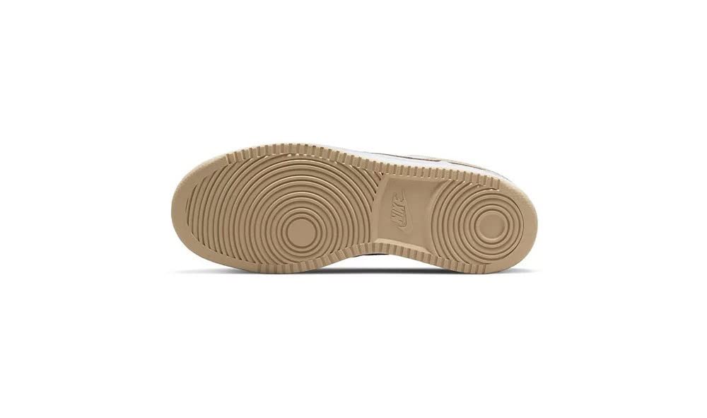 Nike Men's Court Vision Low Sneakers - White/Mineral Clay-Sesame Canvas Shoes (DV0736-100) - Size 12 | Casual Wear, Street Style & Everyday Comfort