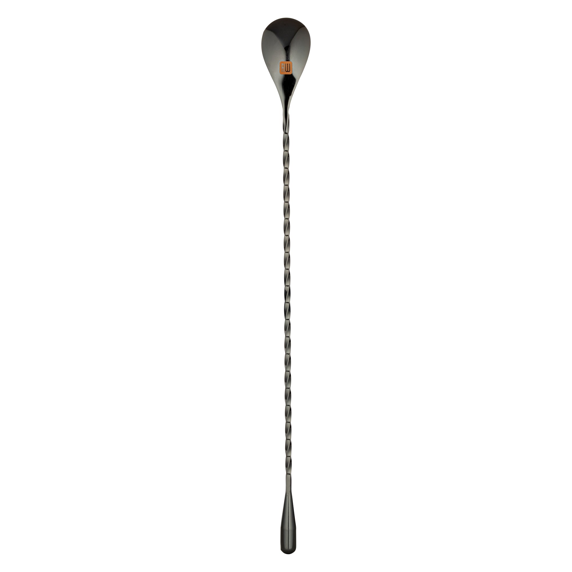 Premium Bar Lux Black Plated Stainless Steel Belicoso Bar Spoon - 12