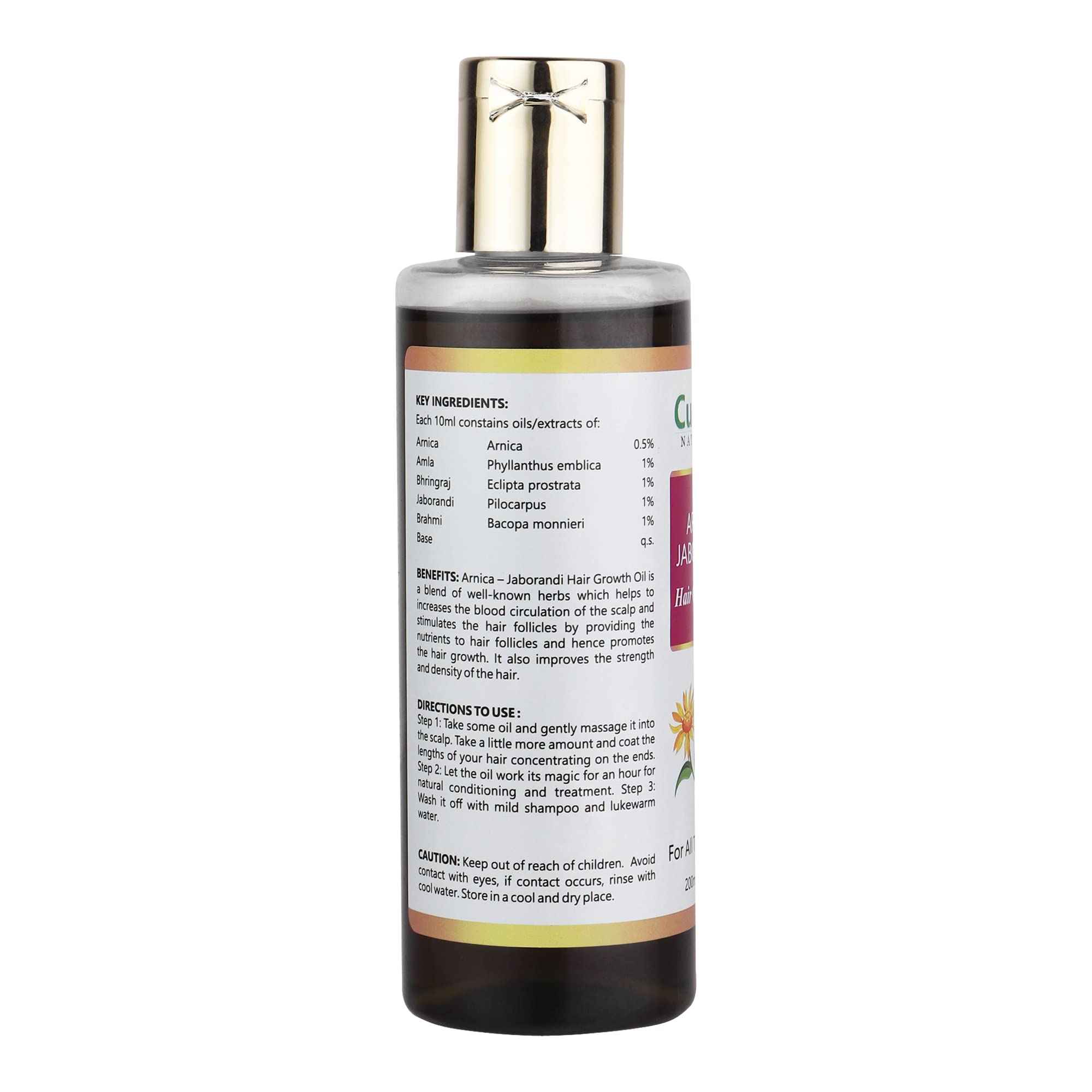 Arnica & Jaborandi Hair Growth Oil - Strengthen & Shine Hair Naturally | Fast Hair Growth Treatment for Thicker, Healthier Locks | Perfect for Daily Scalp Massage & Damaged Hair Repair