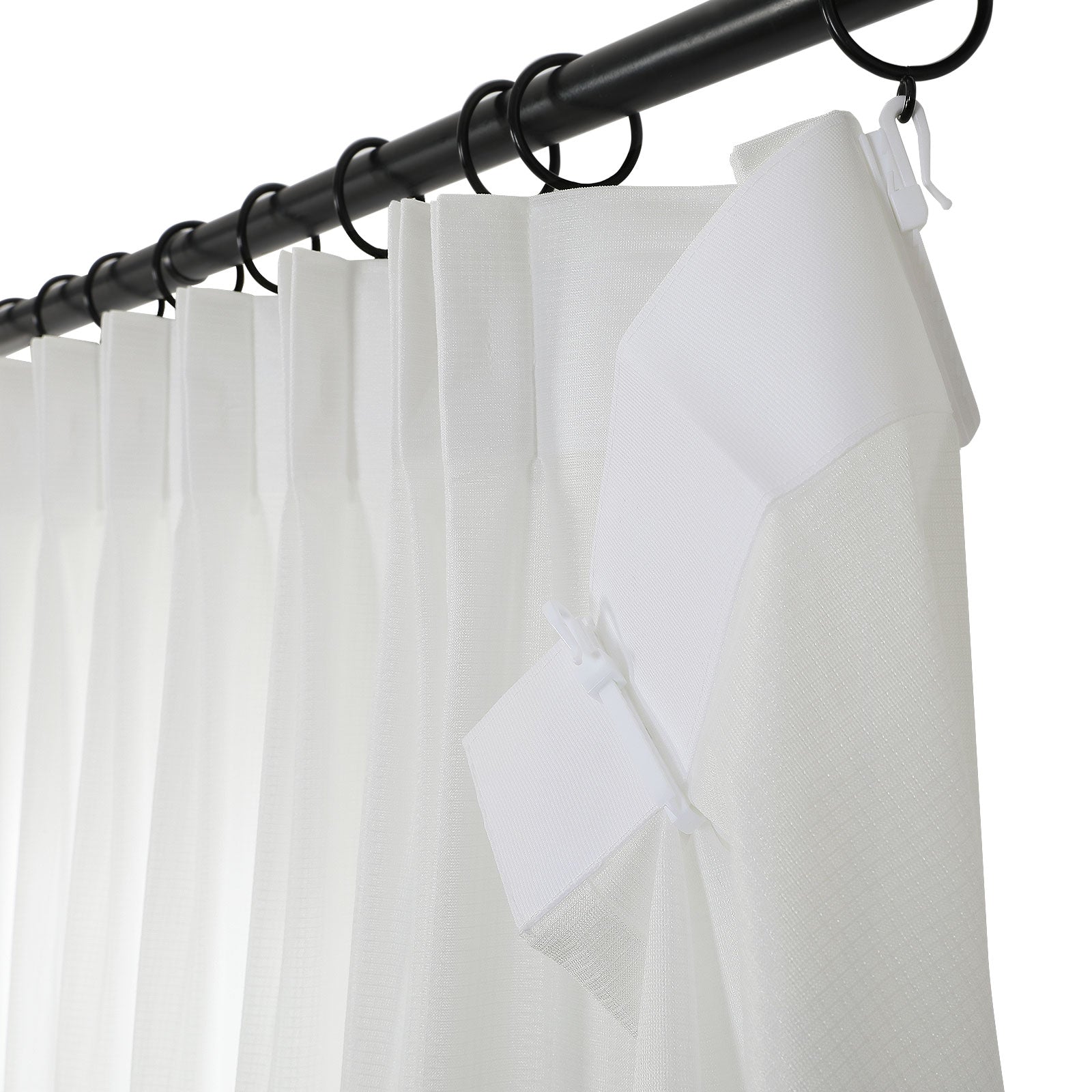 Bella Scratch-Resistant Pet-Friendly Sheer Pleated Curtains for Living Room & Bedroom - Light Filtering & Privacy Window Drapes
