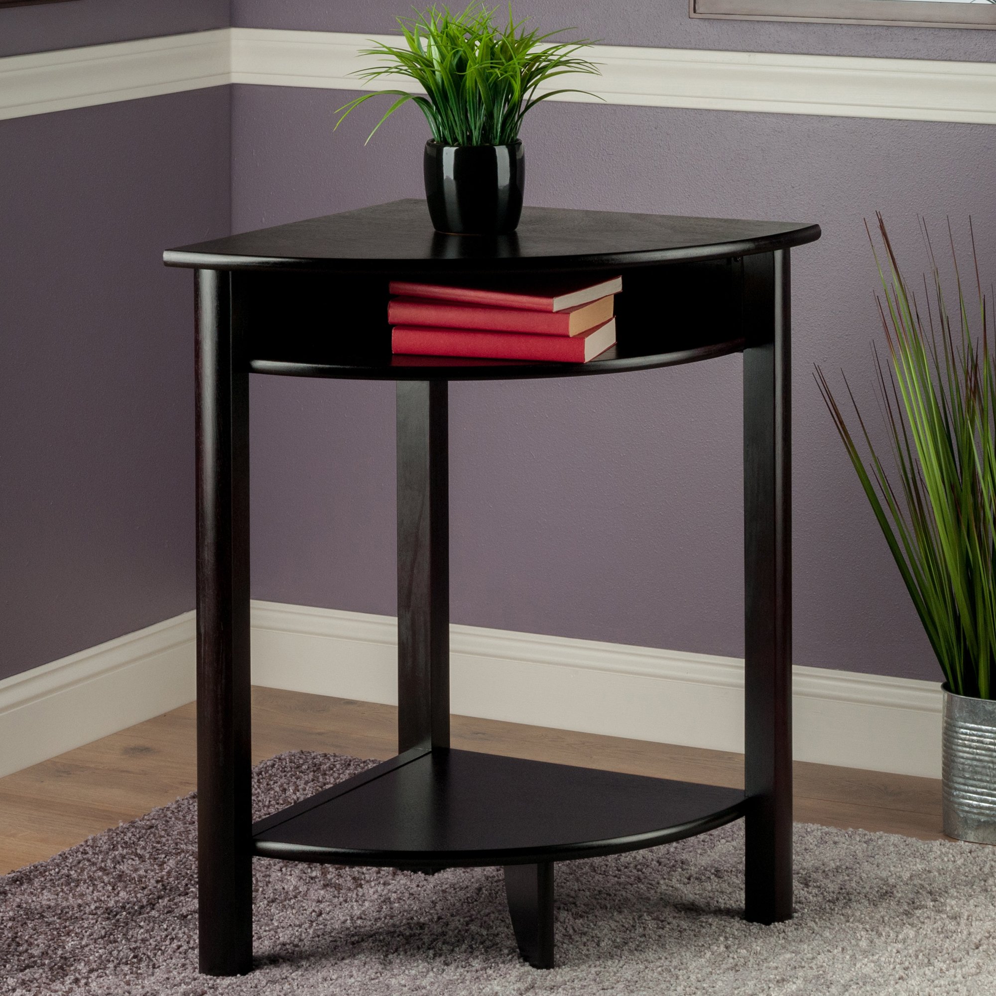 Winsome LISO Corner Desk - Espresso Finish Small Computer Desk for Home Office, Study & Workspace - Perfect for Small Spaces & Apartments
