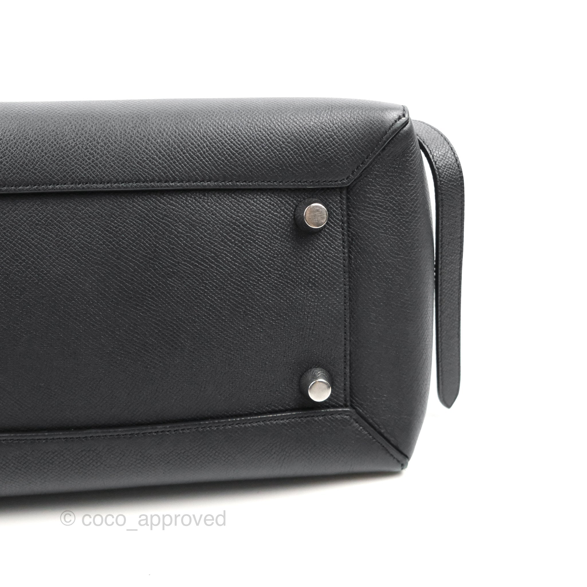 Celine Mini Belt Bag in Dark Navy - Genuine Grained Calfskin Leather with Ruthenium Hardware | Perfect for Everyday Use, Work & Travel
