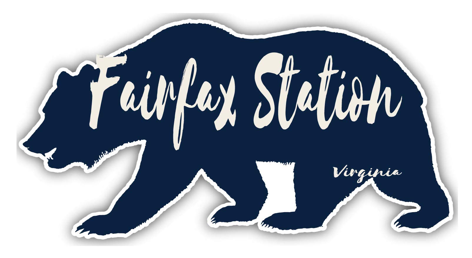 Fairfax Station Virginia Souvenir Fridge Magnet - 3x1.5 Inch Bear Design for Collectors & Travel Memories | Perfect for Refrigerators, Lockers & Office Decor