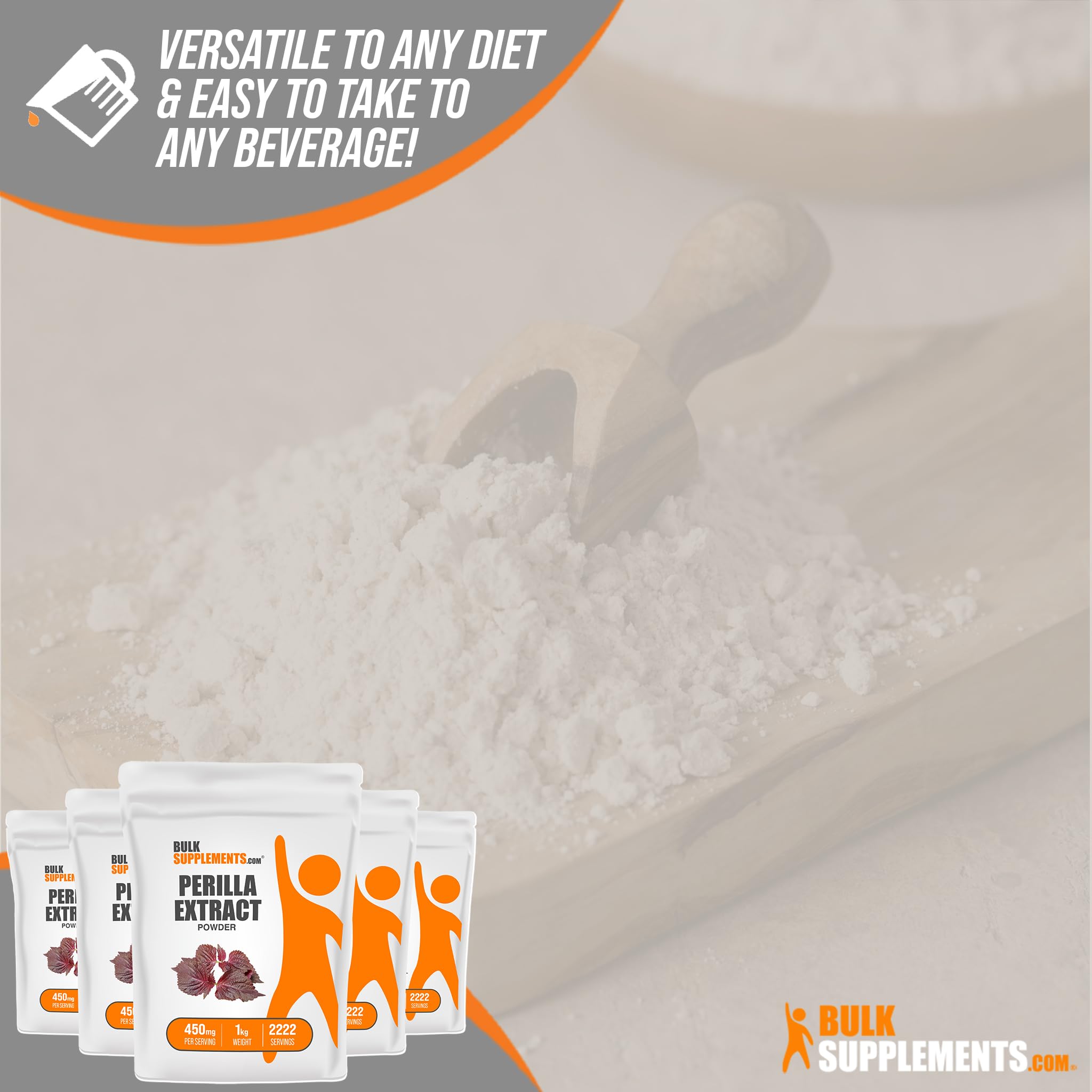 BulkSupplements.com Perilla Extract Powder 450mg per Serving - Gluten Free Herbal Supplement from Perilla Leaf - 5kg (11 lbs) Pack of 5 - Supports Immune Health & Respiratory Wellness - Perfect for Smoothies, Teas, and Natural Remedies
