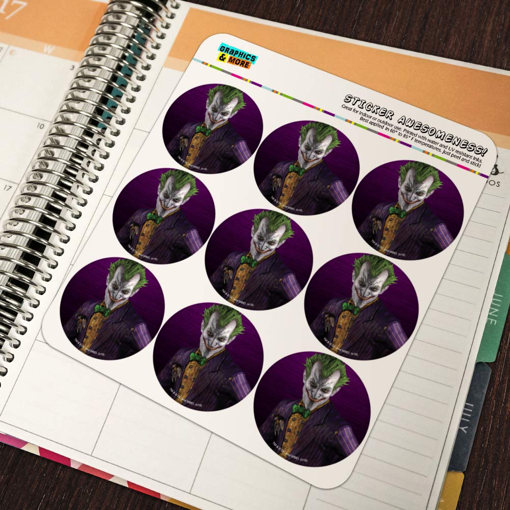 Batman Arkham Asylum Video Game Joker Stickers Set - 50pcs Planner Calendar Scrapbooking Decorative Stickers for Journaling, DIY Crafts, Bullet Journal, Gift Wrapping