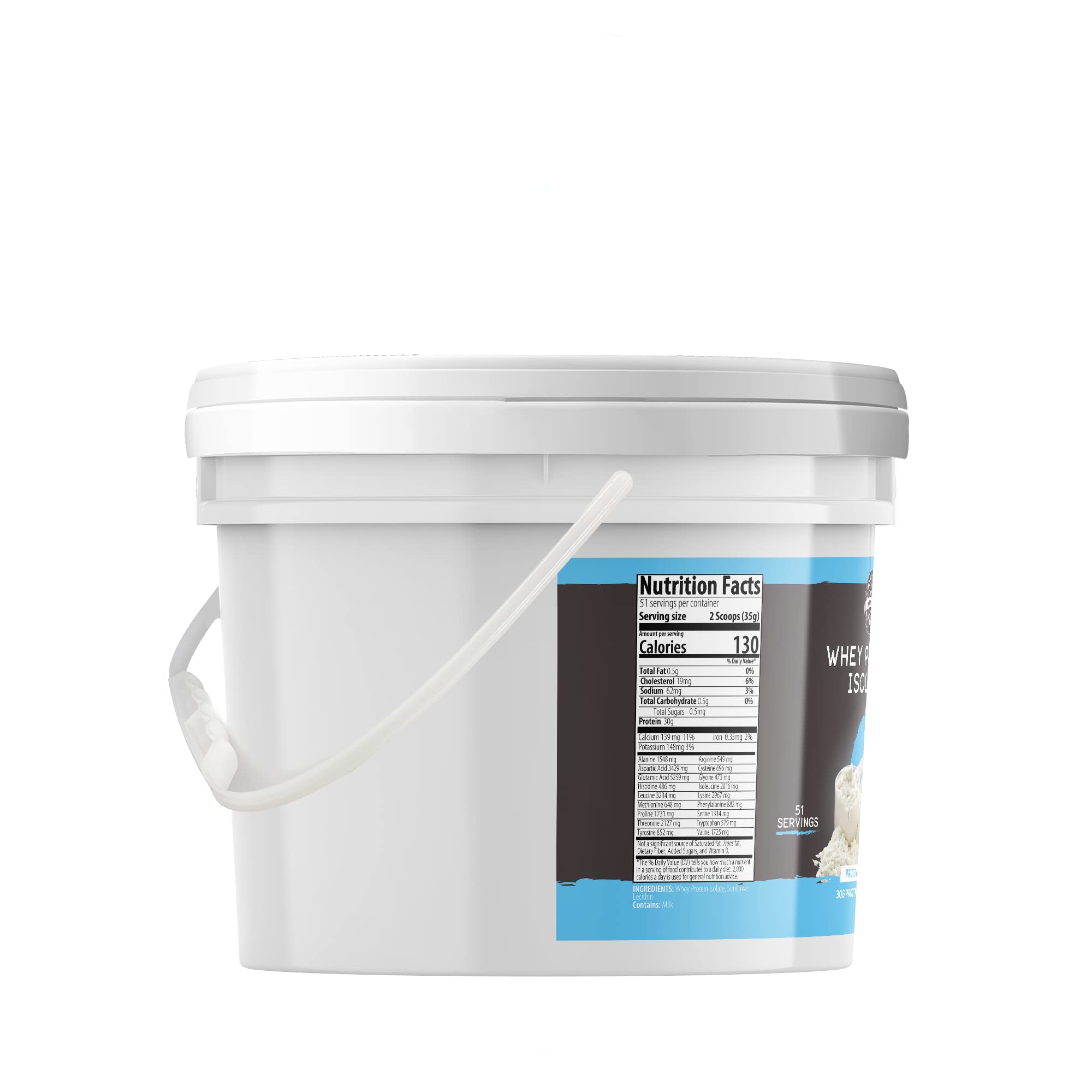 BIRCH & MEADOW 1 Gallon Whey Protein Isolate Powder - Unflavored Pure Protein Supplement for Muscle Recovery & Workout | Ideal for Post-Workout Shakes, Smoothies & Baking