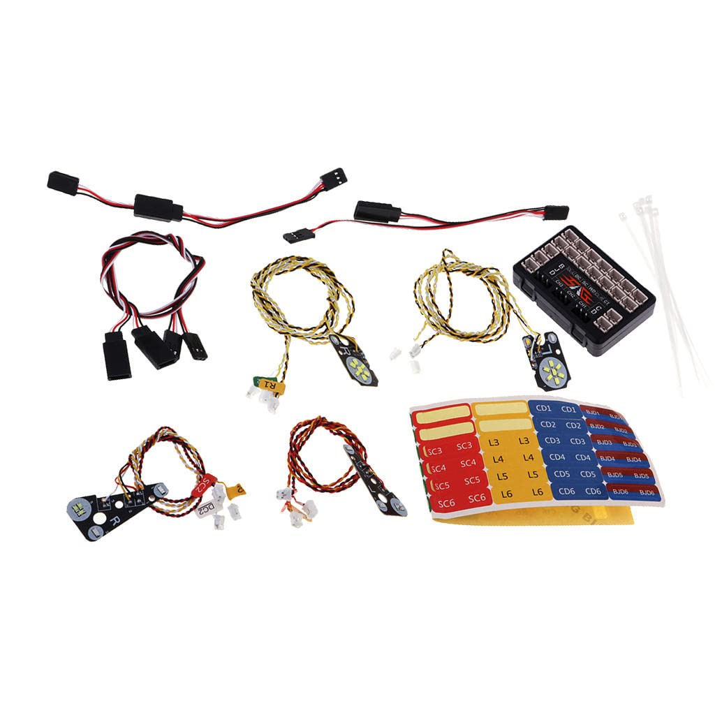FLAMEER RC Car LED Light Kit - Front & Rear Crawler Lights for 1/10 Scale RC Trucks & Off-Road Vehicles | Waterproof Rock Crawler Accessories for Night Driving & Trail Adventures