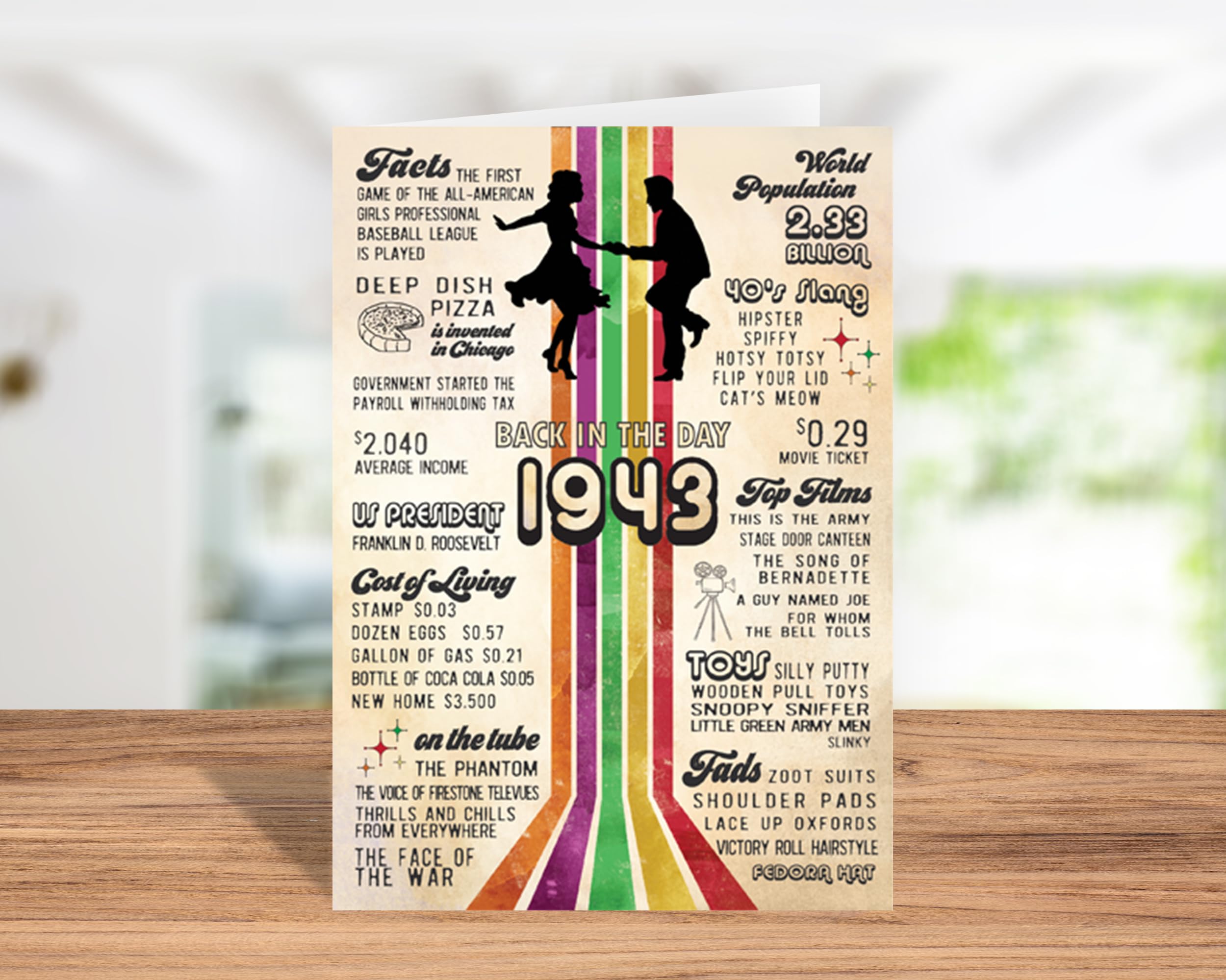 Katie Doodle Handmade 82nd Birthday Card - Super Cute Greeting Card for Women & Men (Made in USA) | Perfect 82nd Birthday Gift Idea & Party Decoration for 1943 Born Celebrants