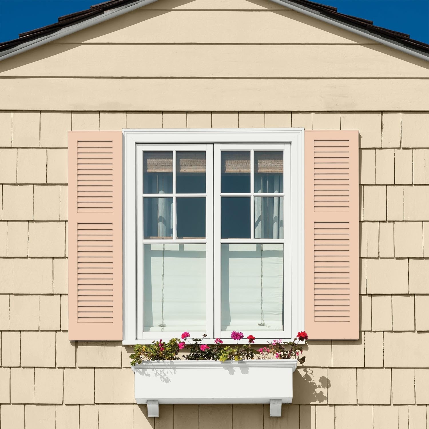 Glidden Exterior Paint and Primer in One - Peach Darling Satin Finish, 5-Gallon Bucket, Weather-Resistant for Outdoor Walls, Fences & Home Exteriors