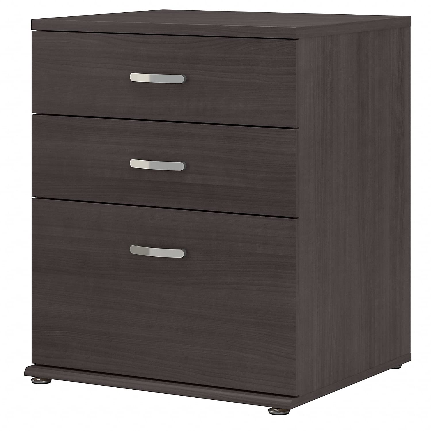 Bush Business Furniture Universal Floor Storage Cabinet with 4 Drawers - Storm Gray for Office, Home & Classroom Organization