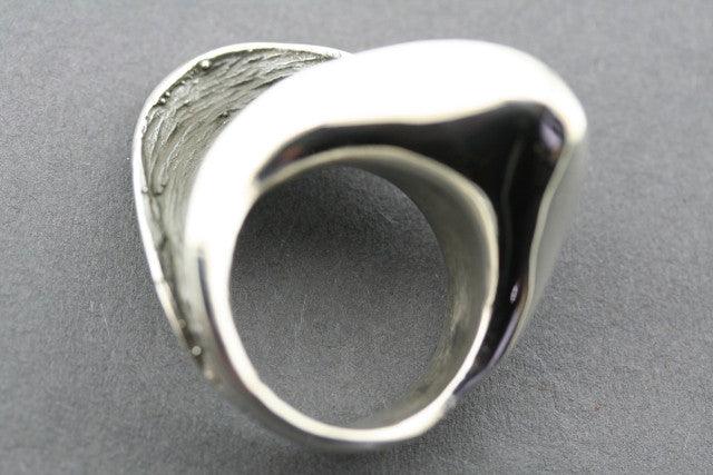 Large Oxidized Wave Ring - Boho Silver Jewelry for Women - Perfect for Beach Weddings, Festivals & Everyday Wear
