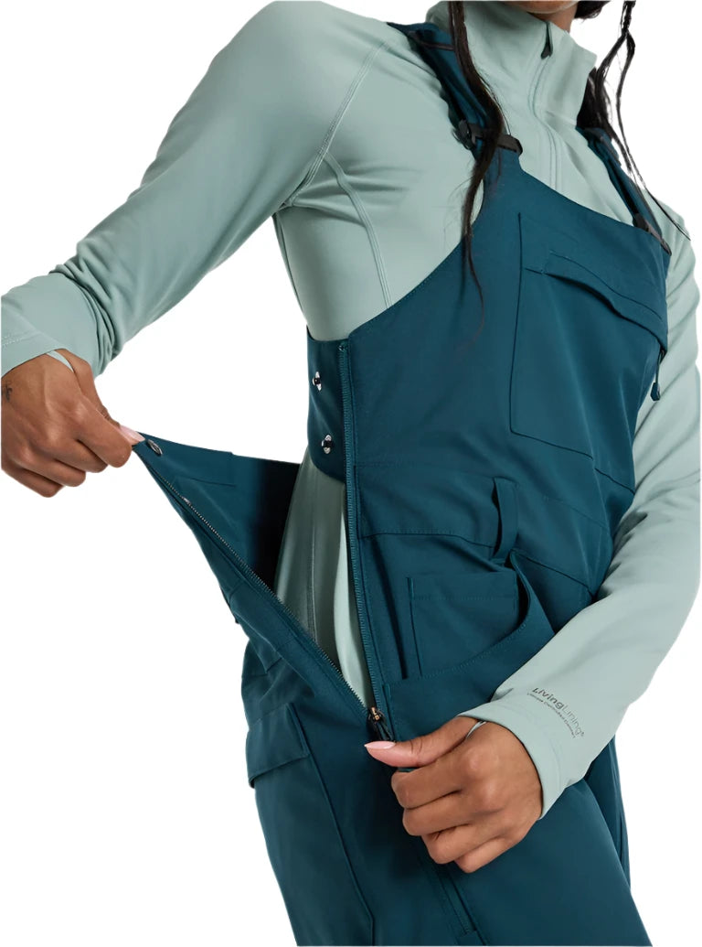 Burton Women's Avalon Stretch 2L Waterproof Bib Snow Pants 2025 - Insulated Winter Ski Pants for Women - Perfect for Skiing, Snowboarding & Cold Weather Outdoor Activities