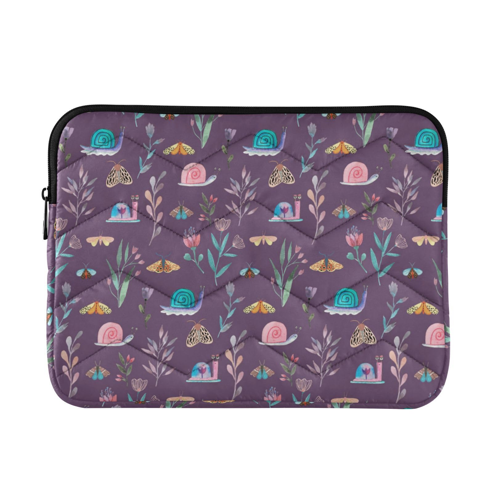 Classic Floral Laptop Sleeve Case with Zipper - 13 Inch & 14 Inch Protective Computer Carrying Bag for MacBook, Dell, HP - Perfect for Work, School & Travel