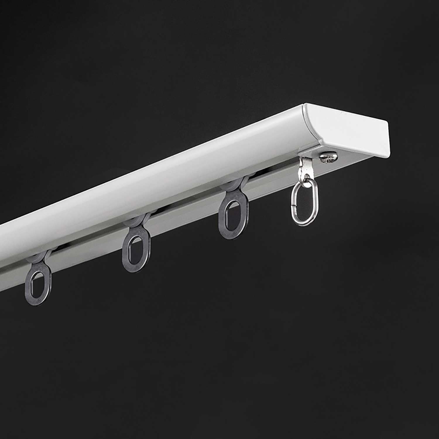 Ultra-Thin Aluminum Ceiling Mounted Curtain Track - 5.2m (17.1ft) White Room Divider Rail for Living Room & Bedroom - Perfect for Home Partition, Privacy Screen and Window Treatment