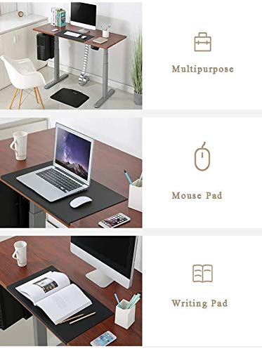 Premium Leather Writing Pad - Angled Desk Mat with L-Shaped Front Edge, Extra Large Mouse Pad & Table Protector, Waterproof Office Desk Accessory, Non-Slip Workstation Mat for Home & Office Use - Perfect for Writing, Typing & Computer Work