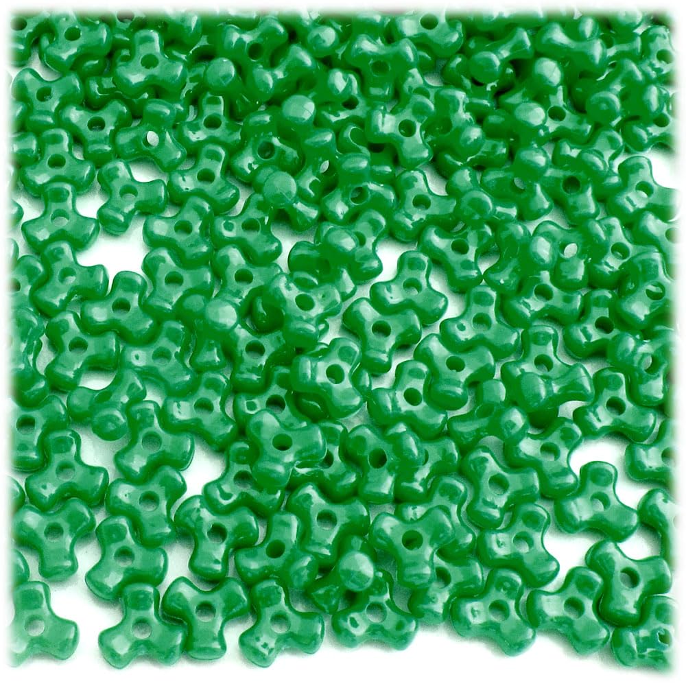 200-Piece White 10mm Opaque Tri Beads for Jewelry Making, DIY Crafts, and Bracelet Designs - Bulk Plastic Beads for Kids and Adults