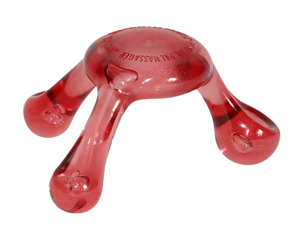 Pressure Positive Co. The Palmassager (Red) - Handheld Massage Device for Stress Relief & Muscle Relaxation - Perfect for Office, Home & Travel Use