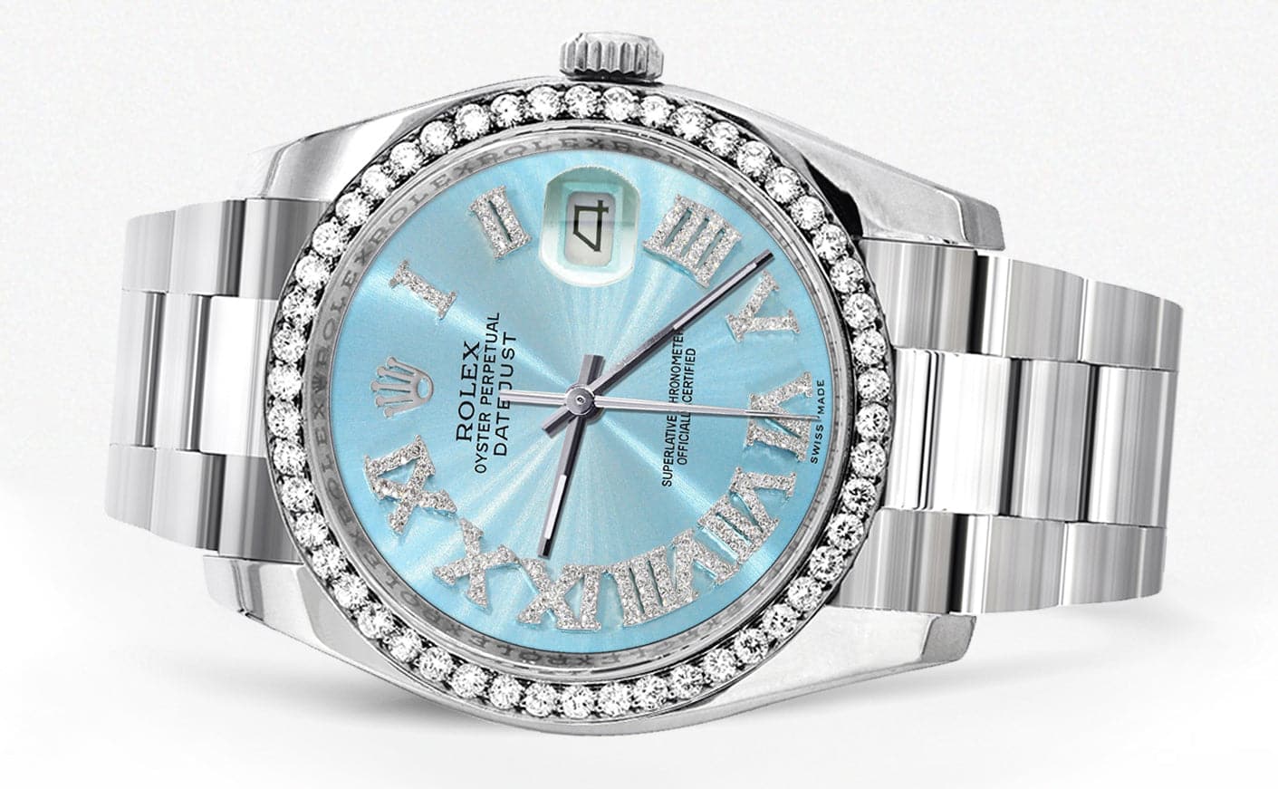 Rolex Datejust 36mm Men's Watch - Light Blue Roman Dial, Oyster Bracelet - Luxury Dress Watch for Business & Formal Occasions