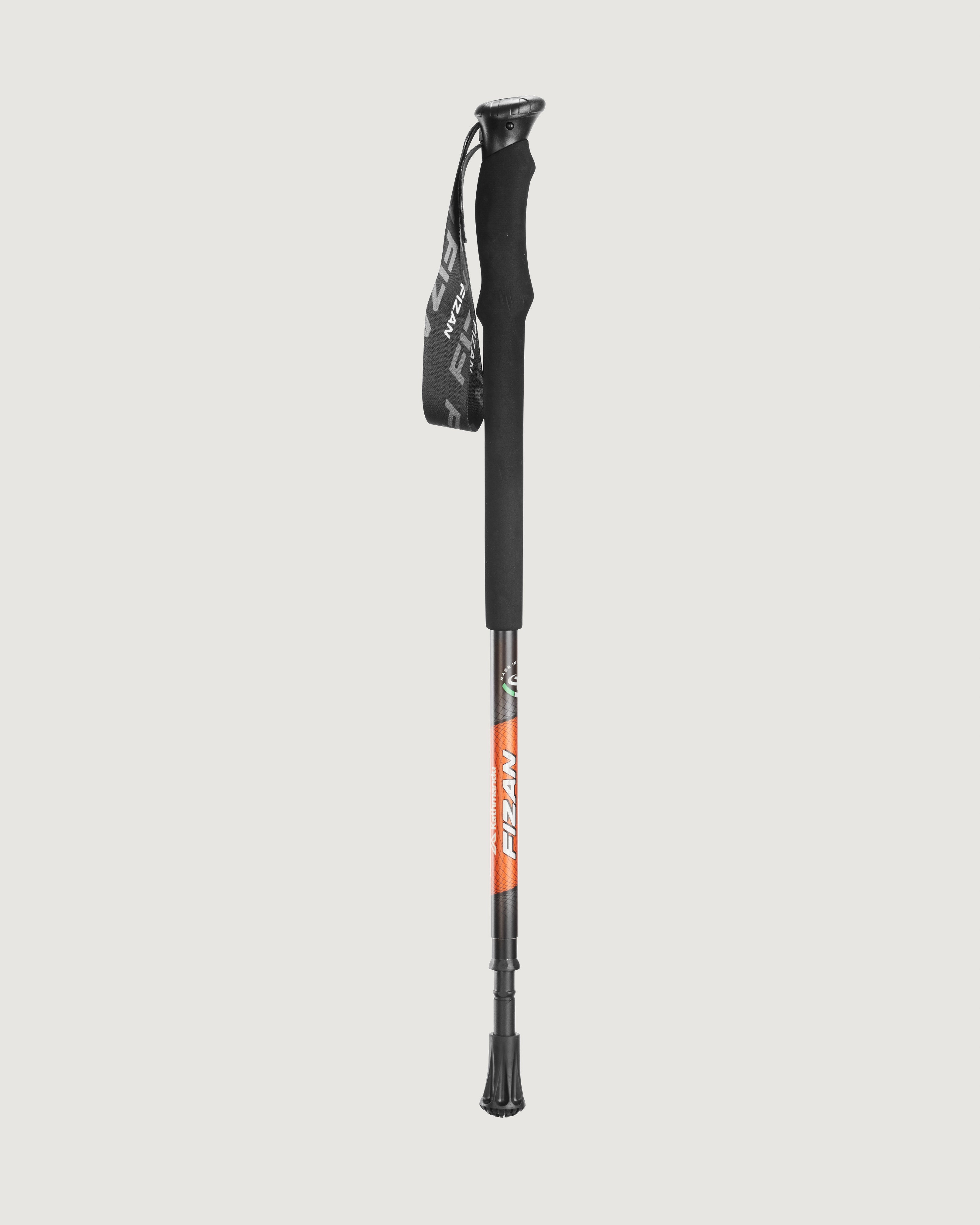 Fizan Compact Pro Trekking Poles Pair - Lightweight & Durable Hiking Sticks for Men & Women - Perfect for Backpacking, Trail Running & Mountain Climbing - Orange