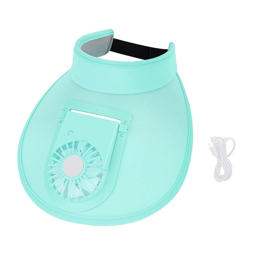 USB Rechargeable Cooling Fan Sun Visor Hat - Breathable UV Protection Baseball Cap for Golf, Hiking & Outdoor Activities in Summer
