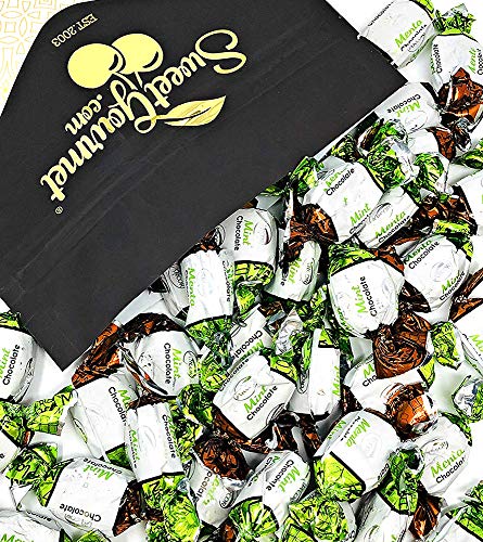 SweetGourmet Premium Chocolate Filled Mints - Arcor Hard Candy (2 Pound) | Individually Wrapped Bulk Candy for Parties, Weddings & Office Treats
