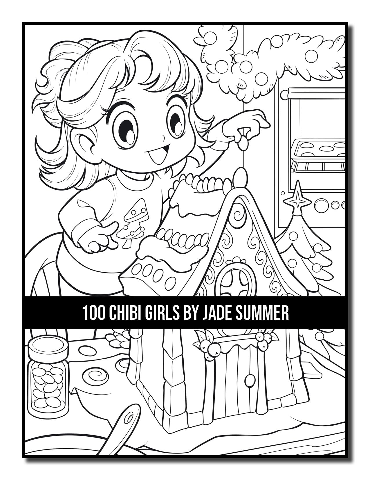 100 Chibi Girls: Cute & Fantasy Adult Coloring Book with Horror & Christmas Themes - Perfect for Stress Relief, Gifts & Creative Relaxation